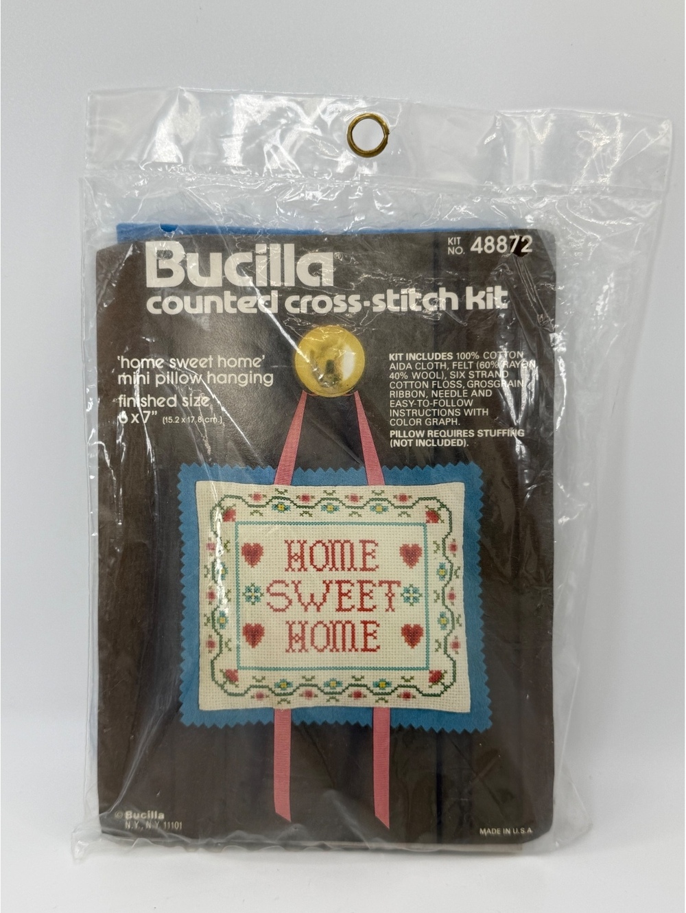 Bucilla Home Sweet Home Counted Cross Stitch Kit Vintage Craft, READ